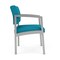 Lesro Lenox Steel Wide Guest Chair Metal Frame, Silver, OH Waterfall Upholstery LS1201 - alternate 2